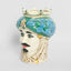 Sicilian Azure King Moro Head Ceramic Vase