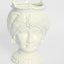 Sicilian Queen Moro Head Ceramic Vase White Small