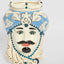Sicilian Cobalt King Moro Head Ceramic Vase