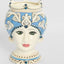 Sicilian Cobalt Queen Moro Head Ceramic Vase