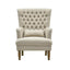 Bayside Hamptons Buttoned Armchair Natural Linen Blend
