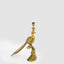 Peacock TableLamp Base Only Gold
