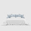 Noosa Hamptons 3 Seat Queen Sofa Bed Beach W/White Piping