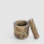Oro Mortar & Pestle Dark Emperador Marble