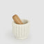 Roma Scalloped Mortar & Pestle Marble & Wood (Set of 8)