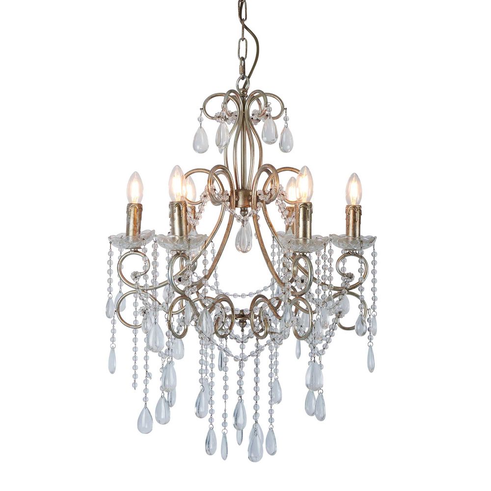 Raphael Chandelier in Antique Silver.