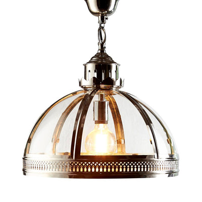 Winston Glass Pendant in Shiny Nickel - House of Isabella AU