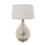 Brompton table lamp with off white shade.