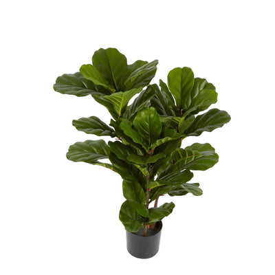 Artificial 93cm Fiddle Leaf Tree x 3 w/45 Lvs - House of Isabella AU