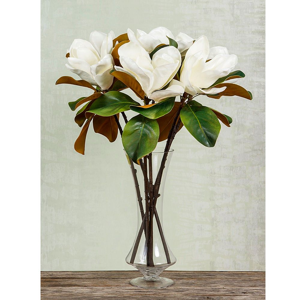 Artificial Magnolia 77cm White