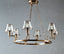 Sienna glass chandelier 6 arms in brass - House of Isabella AU