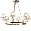 Sienna glass chandelier 6 arms in brass - House of Isabella AU