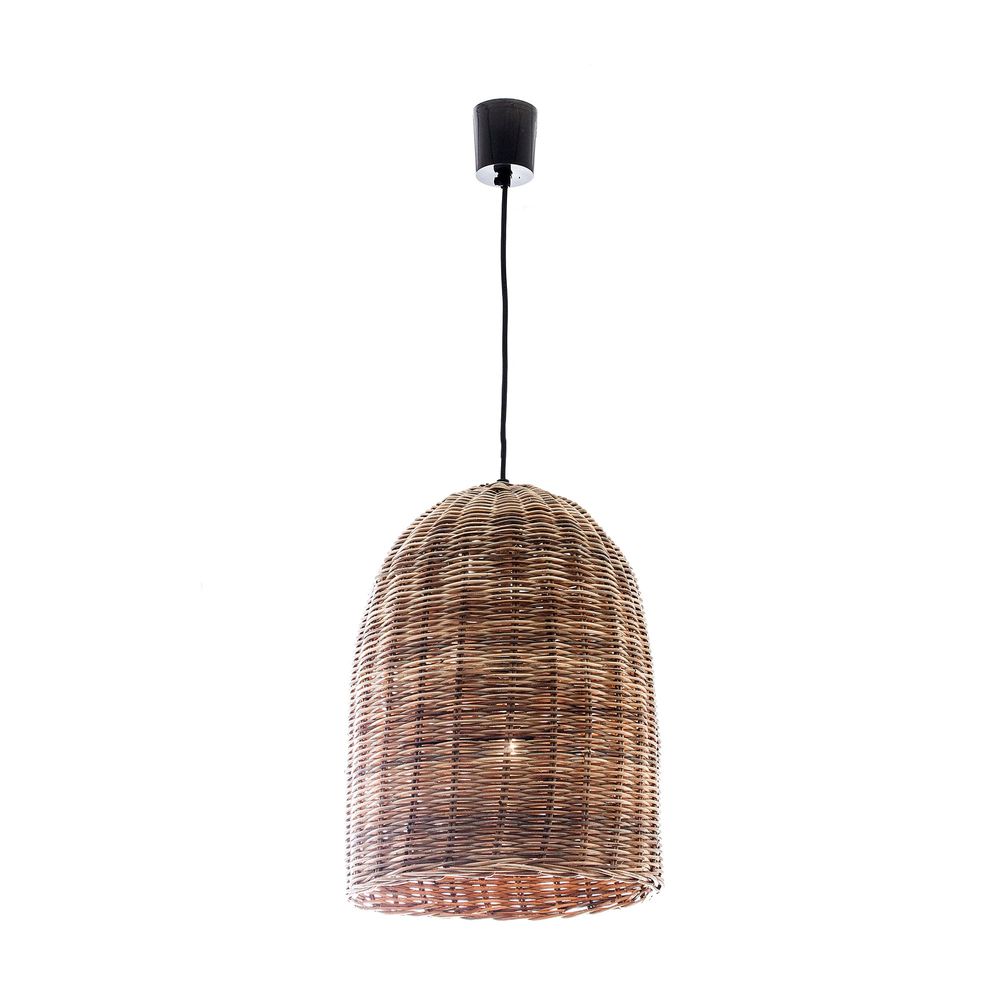 Wicker Bell Hanging Lamp Small.