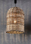 Wicker Bell Hanging Lamp Large.