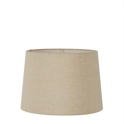 Medium Drum Lamp Shade  - Dark Natural Linen - Linen Lamp Shade with E27 Fixture - House of Isabella AU