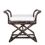 Bahamas Cross Leg Stool Brown with Cushion