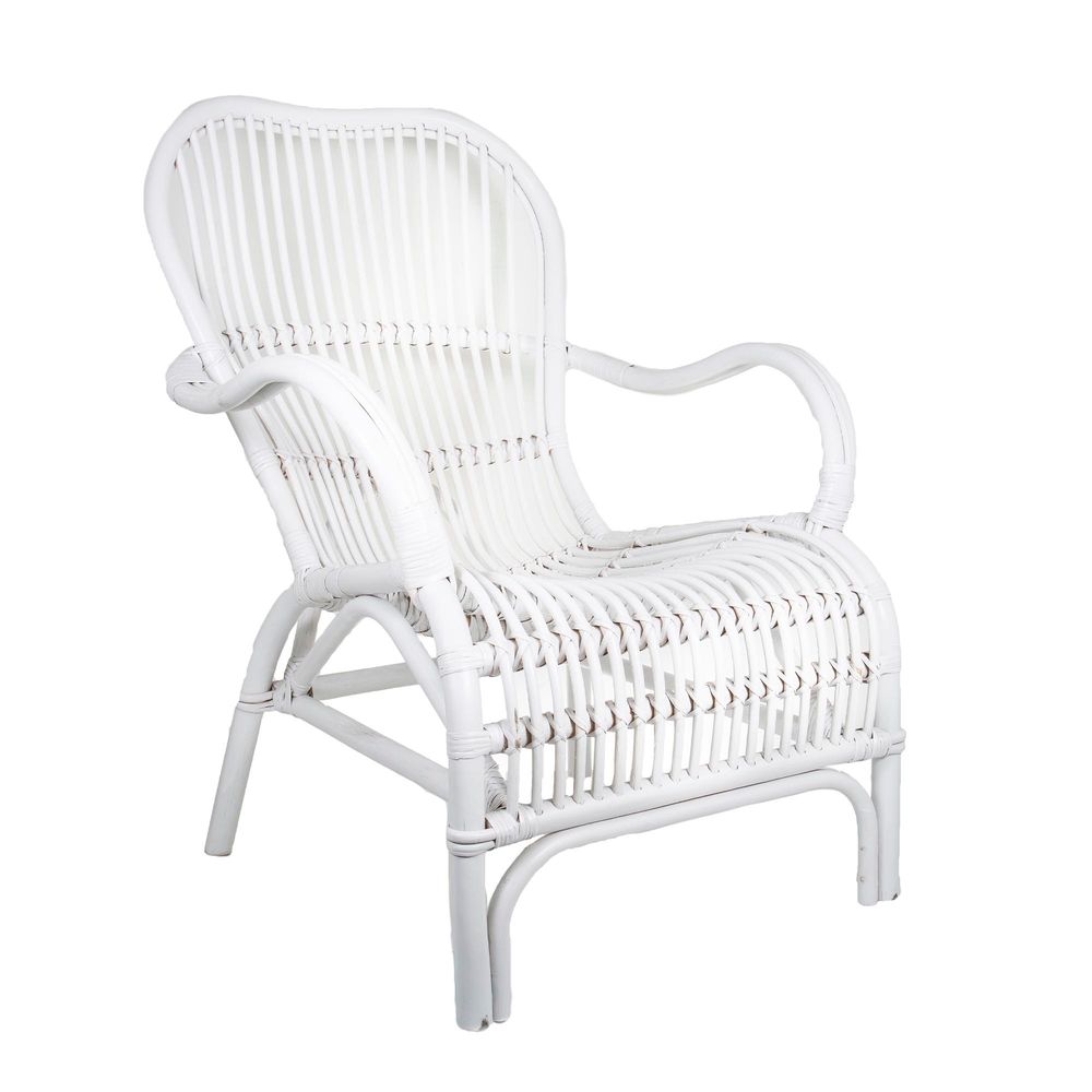 Seville Rattan Armchair White - House of Isabella AU