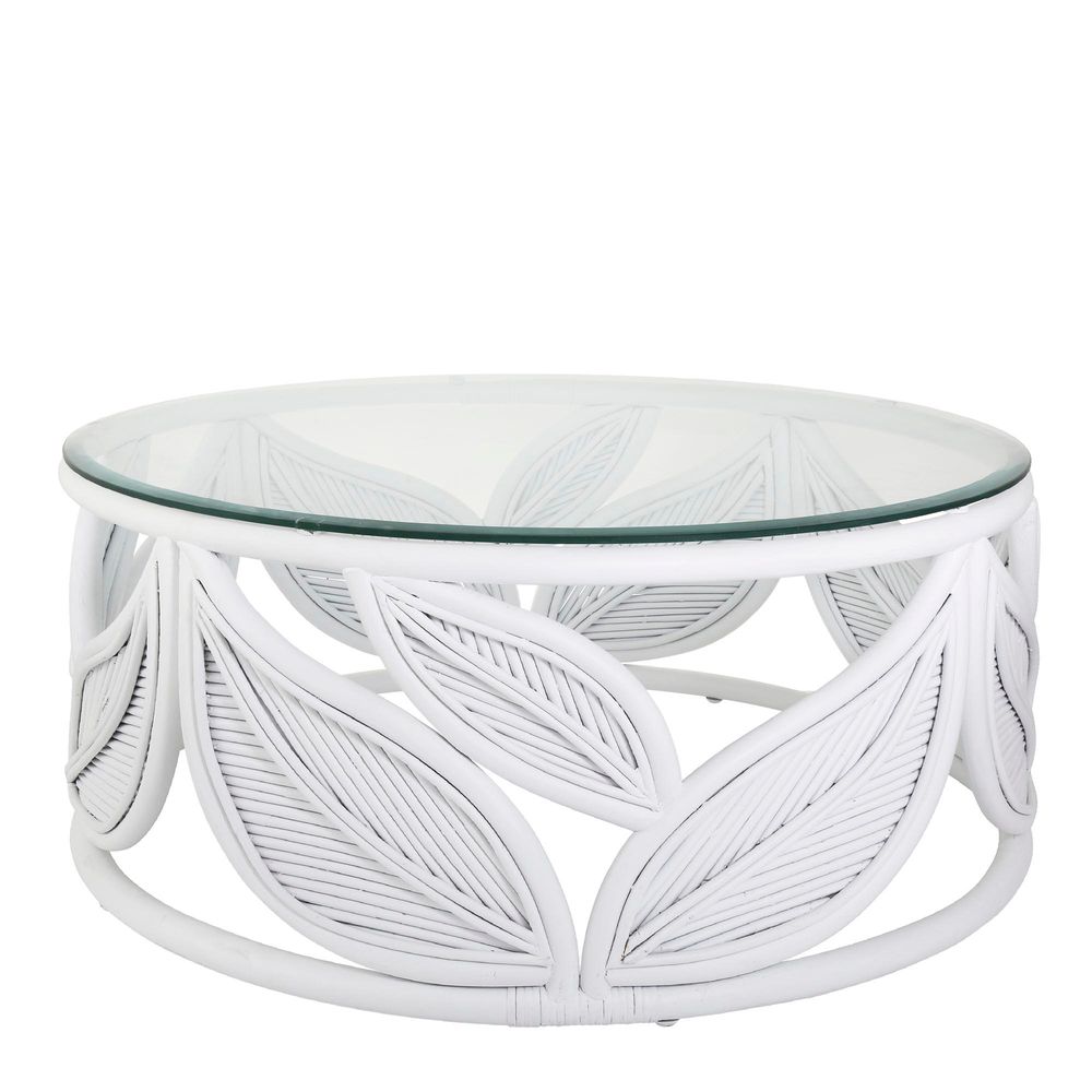 Seville Leaf Table White - House of Isabella AU