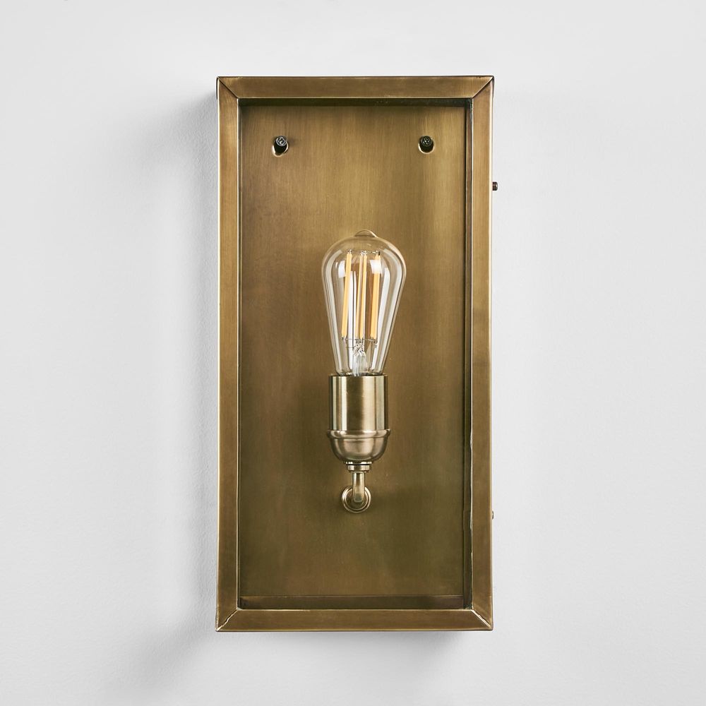 Goodman Lantern Wall Lamp in Ant Brass - House of Isabella AU