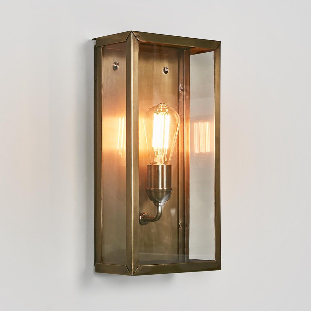 Goodman Lantern Wall Lamp in Ant Brass - House of Isabella AU