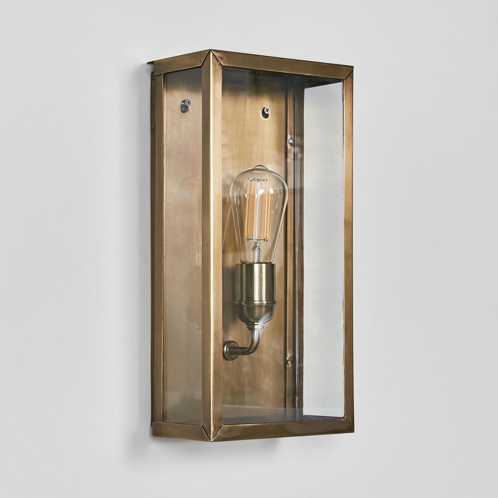 Goodman Lantern Wall Lamp in Ant Brass - House of Isabella AU