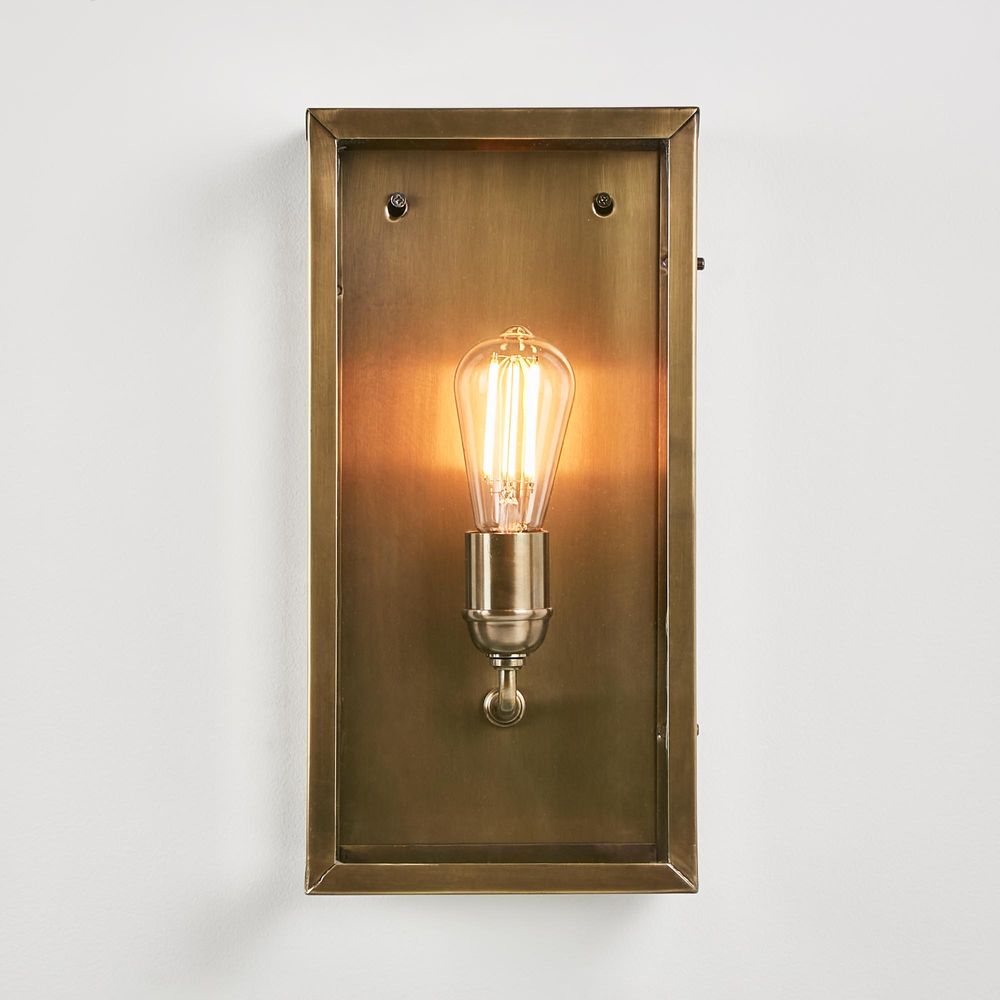 Goodman Lantern Wall Lamp in Ant Brass - House of Isabella AU