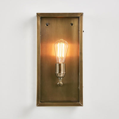 Goodman Lantern Wall Lamp in Ant Brass - House of Isabella AU