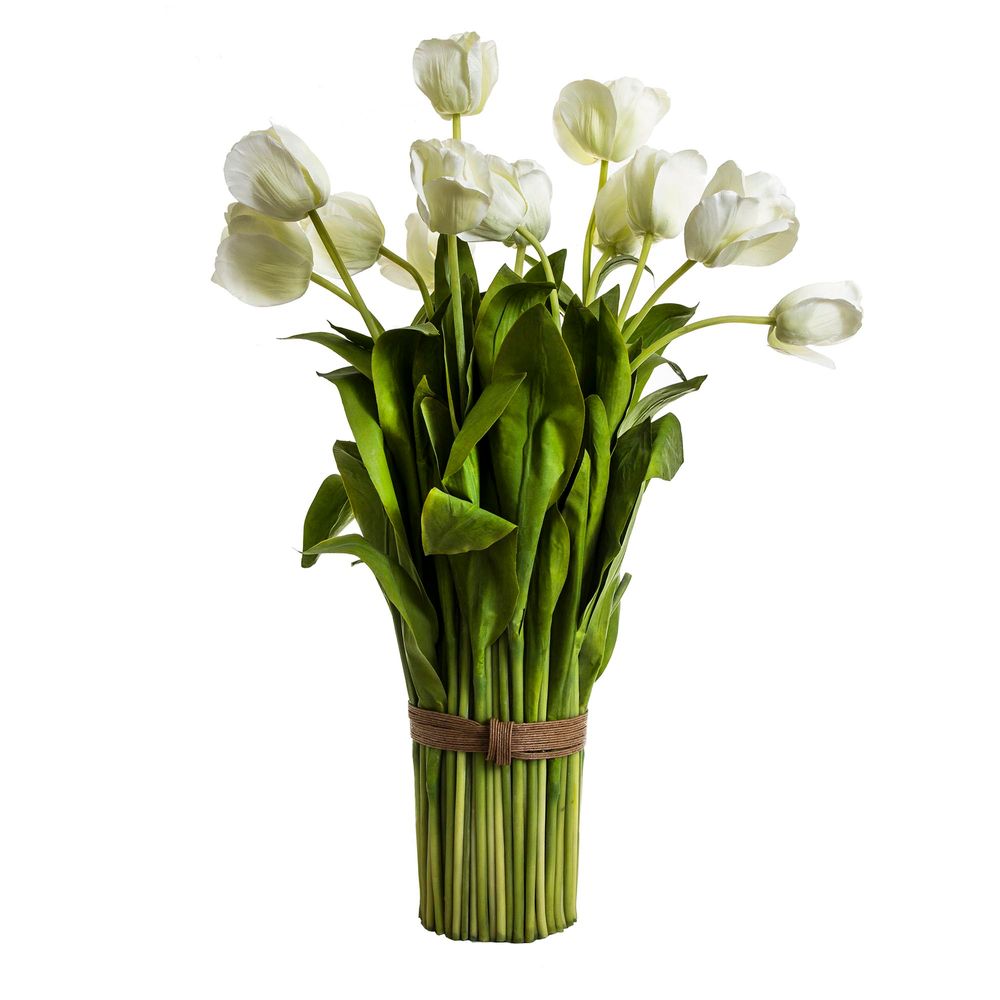 Artificial Tulip Bundle 72cm - White - House of Isabella AU