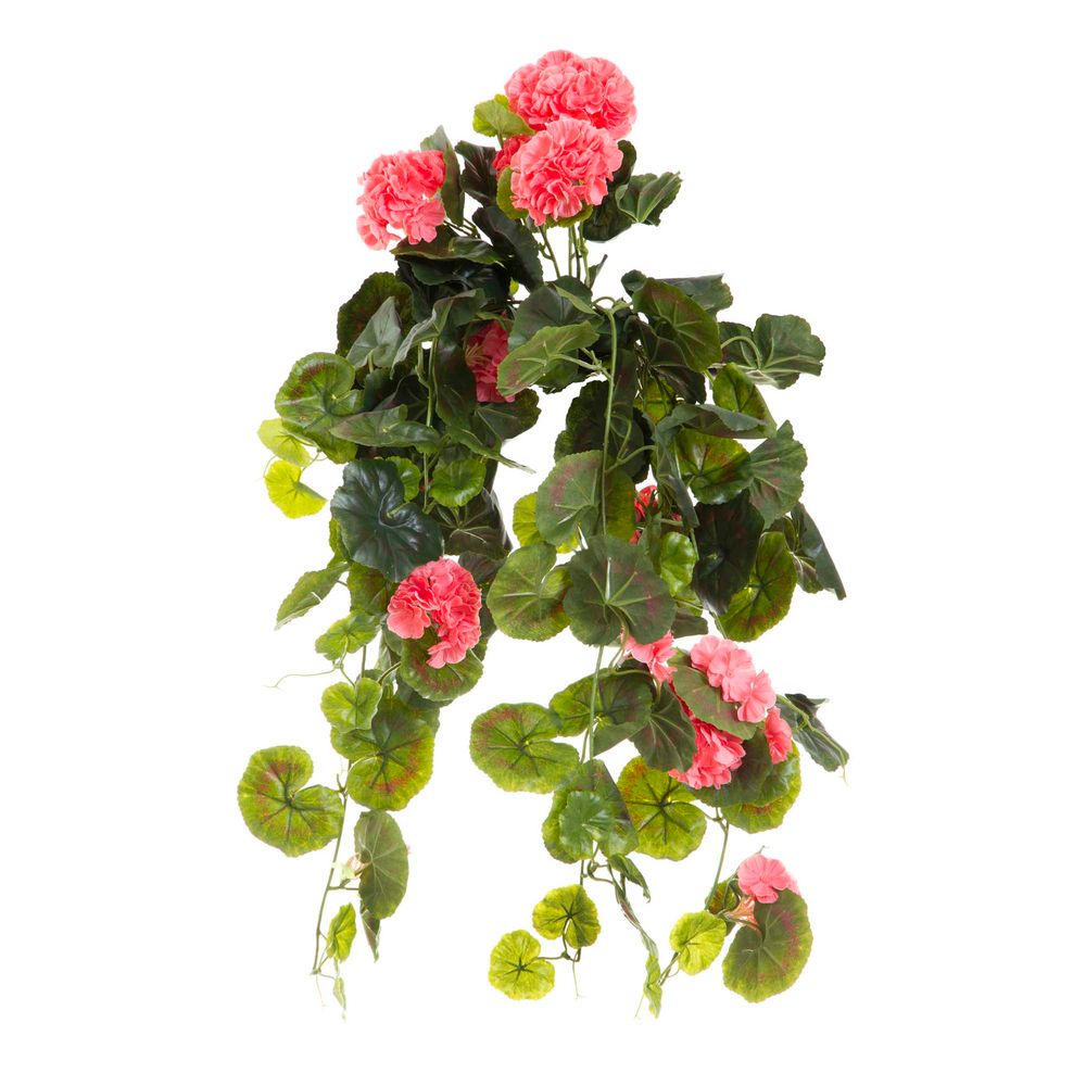 Artificial Geranium Bush Trail 60cm Peach