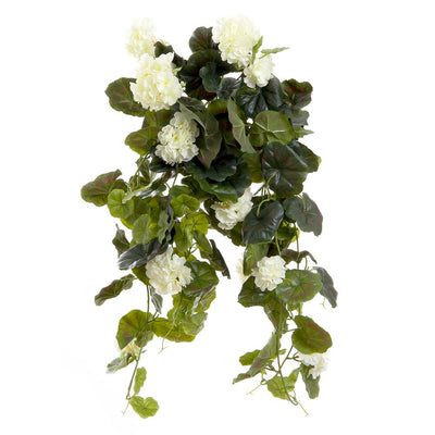 Artificial Geranium Bush Trail 60cm Cream