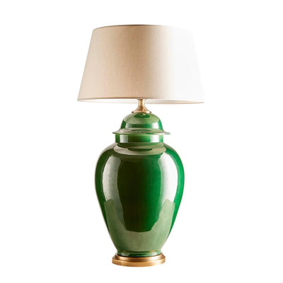 Fine Cotton Table Lamp Base in Emerald - House of Isabella AU