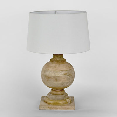 Coach Base Only - Natural - Turned Wood Ball Balustrade Table Lamp Base Only - House of Isabella AU