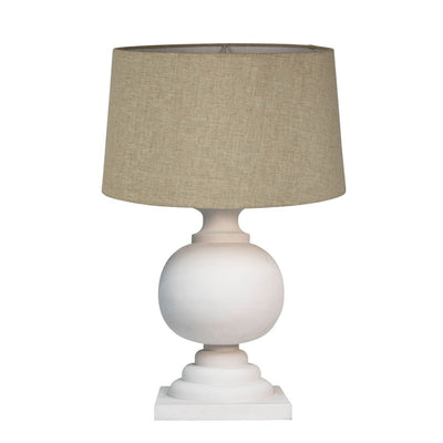 Coach Base Only - White - Turned Wood Ball Balustrade Table Lamp Base Only - House of Isabella AU