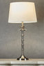 Bahama Table Lamp Base Small Silver- Base Only