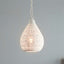 Aquarius Small - White - Perforated Teardrop Pendant Light - House of Isabella AU