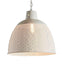 Riva Large - Matt White - Perforated Iron Dome Pendant Light - House of Isabella AU