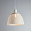 Riva Large - Matt White - Perforated Iron Dome Pendant Light - House of Isabella AU