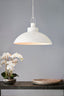 Sheldon - White - Large Iron Shallow Dome Pendant Light - House of Isabella AU