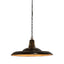 Zetland Large - Old Black - Enamelled Iron Dish Pendant Light - House of Isabella AU