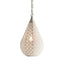 Europa Medium - White - Perforated Teardrop Pendant Light - House of Isabella AU