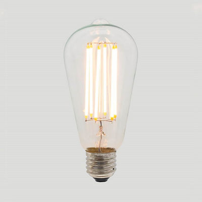 ST64 Long LED Filament - Clear Glass - 6W E27 2200k - House of Isabella AU