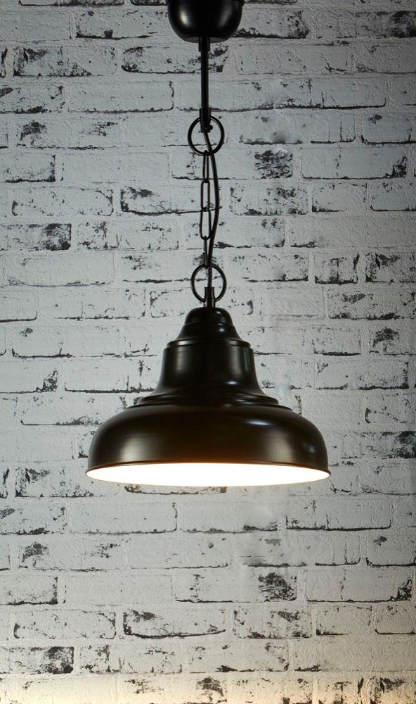 Brasserie Overhead Ceiling Pendant Small Black