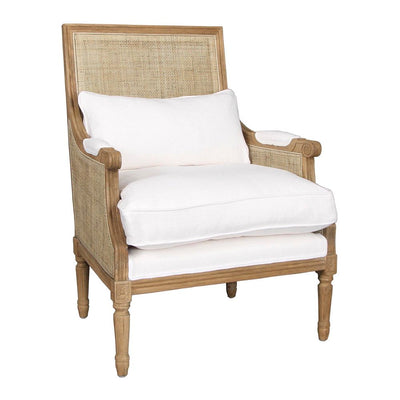 Hicks Caned Armchair White - House of Isabella AU