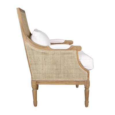 Hicks Caned Armchair White - House of Isabella AU