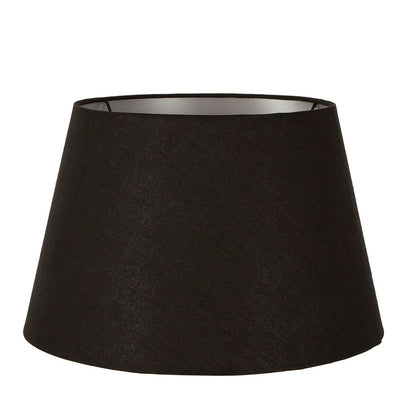 XL Taper Lamp Shade  - Black with Silver Lining - Linen Lamp Shade with E27 Fixture - House of Isabella AU