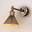 Mayfair Sconce W/Shade Antique Brass.