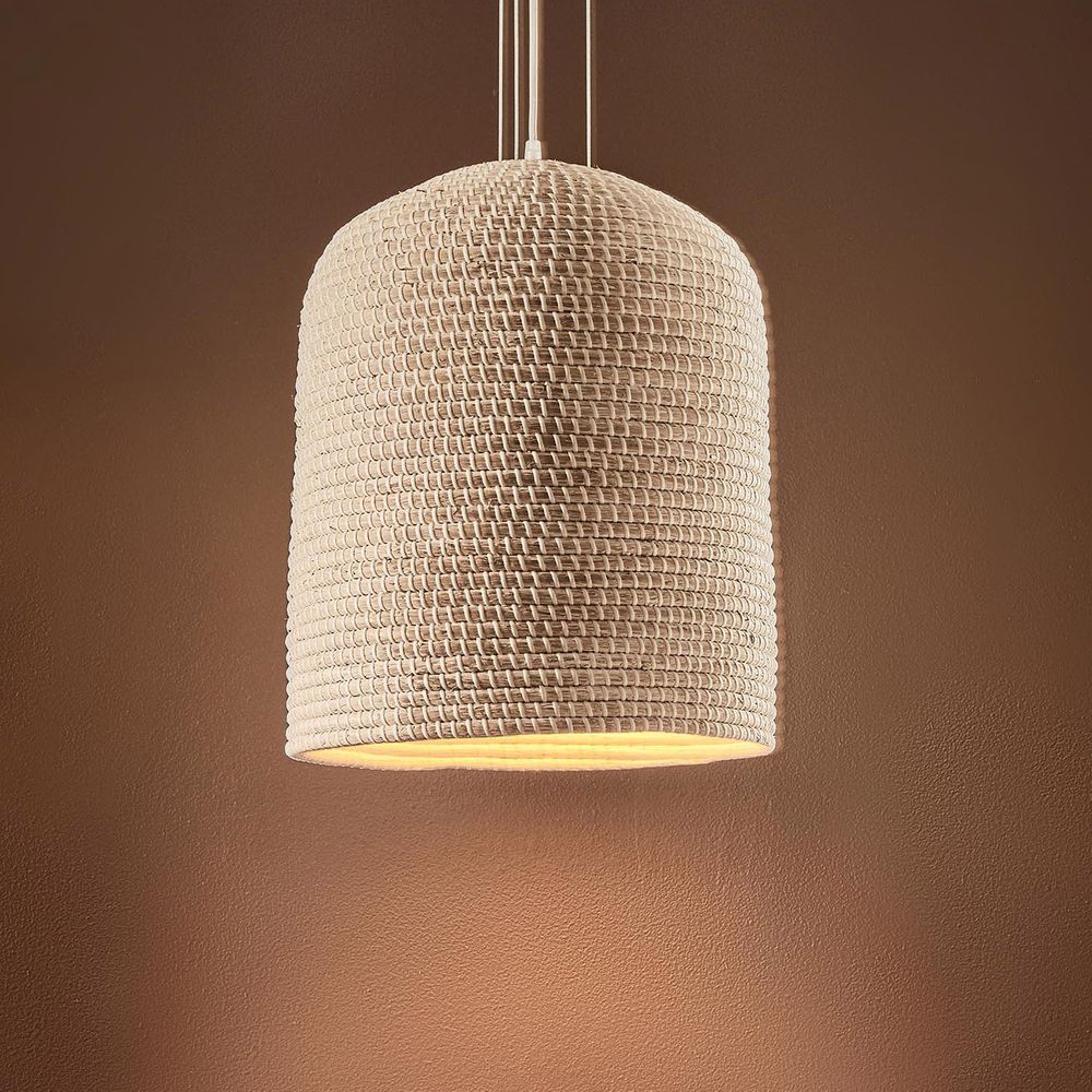 Lombok basket hanging lamp in cream - House of Isabella AU