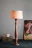 Candela Large - Dark Natural - Turned Wood Candlestick Floor Lamp