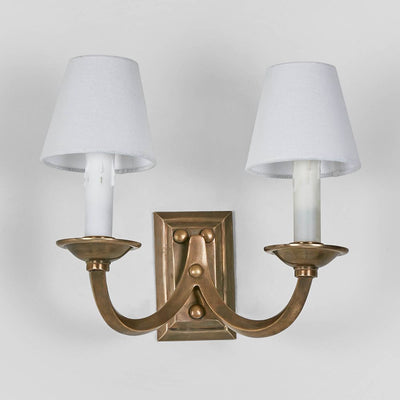 Elysee Two Ams Wall Lamp in Antique Brass - House of Isabella AU