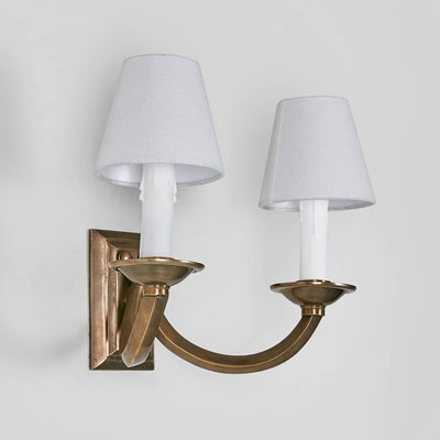 Elysee Two Ams Wall Lamp in Antique Brass - House of Isabella AU